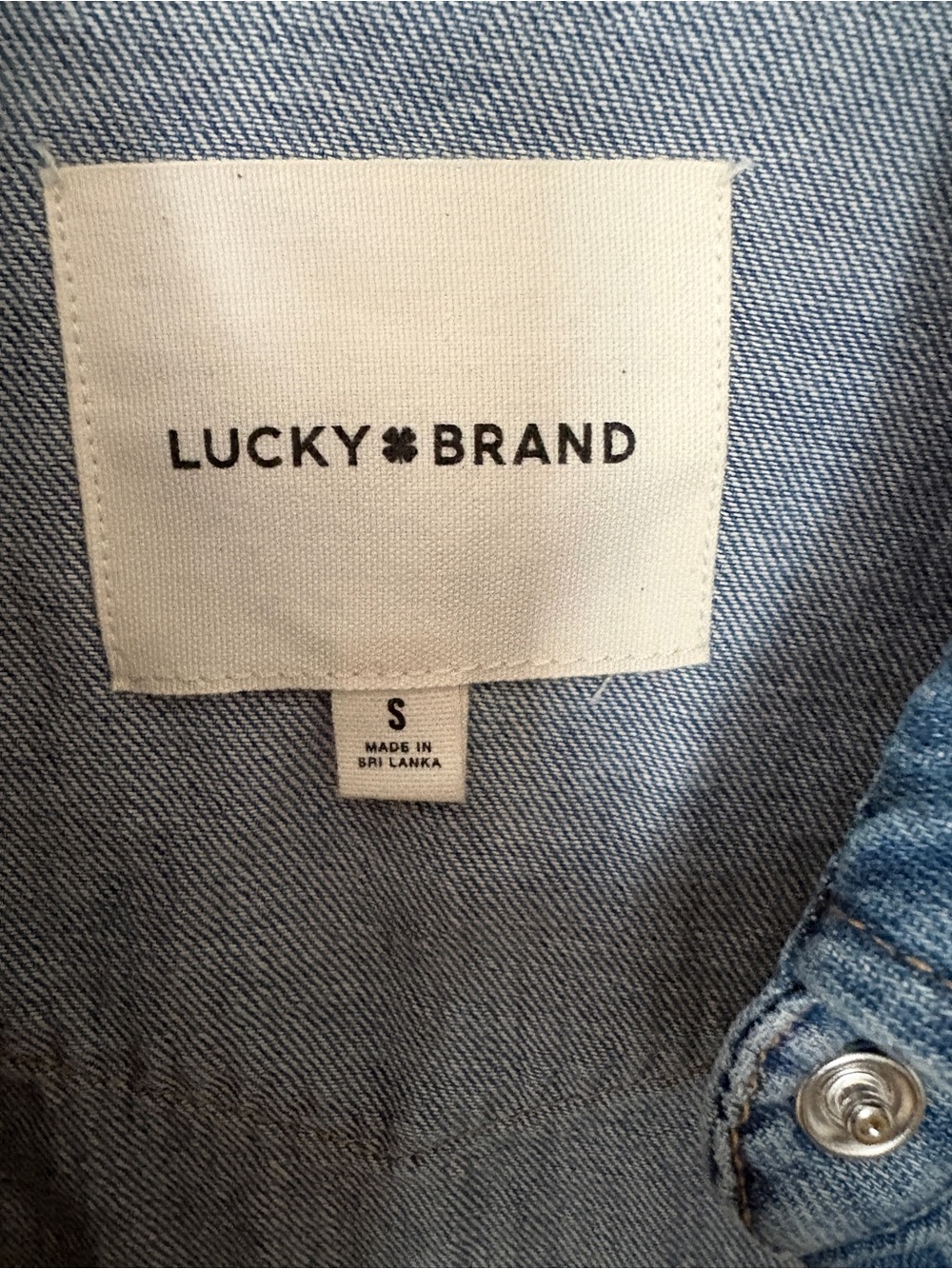 Lucky Brand Light Blue Denim Snap Button-Front Shirt - Picture 3 of 6